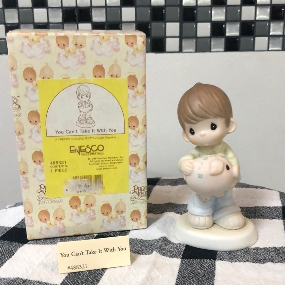 Precious Moments “You Can’t Take It with You” with box #488321 year 1998